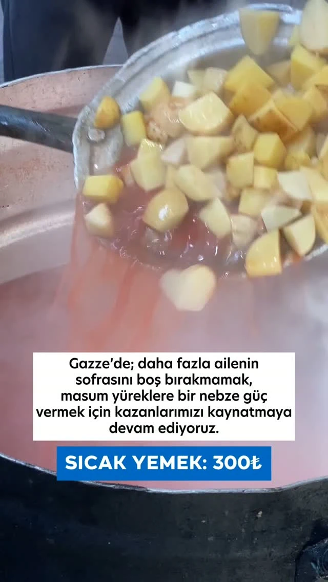 Gazze’de sıcak yemek hazırlıklarımız devam ediyor